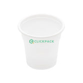 Set Pahar plastic alb 200cc - CLICKPACK